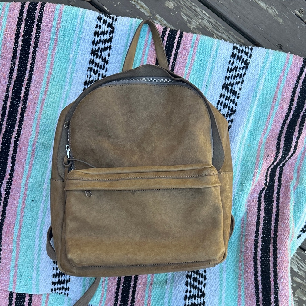 Madewell Tan Leather The Lorimer mini Backpack